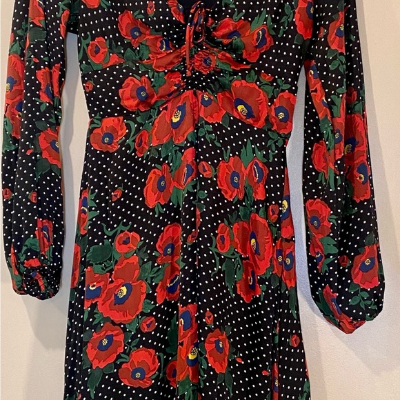 Beautiful, red, floral print dress by Free People, size small - Picture 2 of 12